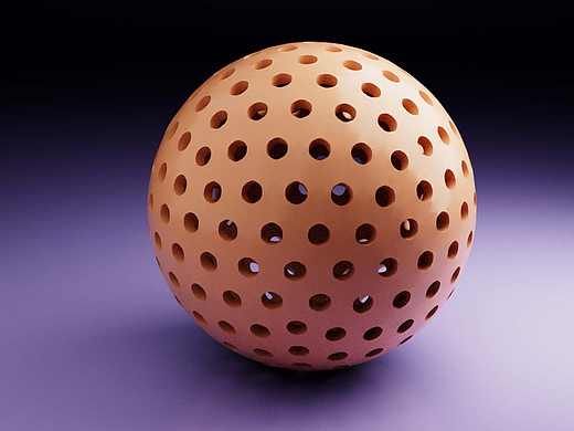 科研绘图|如何使用3ds Max的切角工具快速做出多孔球