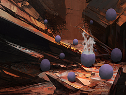 女孩在蛋里洗澡