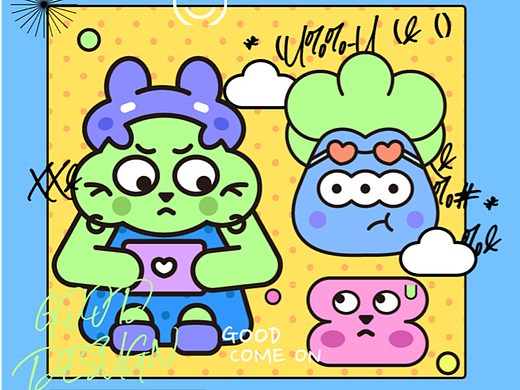 DAY8 ： 小怪兽绘制（个人主页-ZNjE1Nzc0NTI=） - 创作习作 - 站酷设计师爱画画的汽水_原创素材 - 站酷ZCOOL