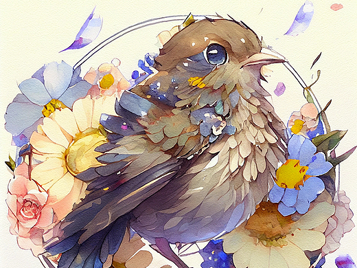 《花小雀》