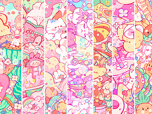 【糖果女孩·幻想食物自由】插画系列