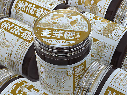 纯手工麦芽糖包装/食品包装