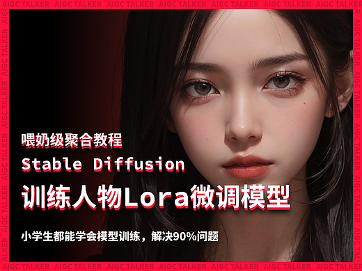 喂奶级Stable diffusion训练人物lora微调模型，小学生都学废了