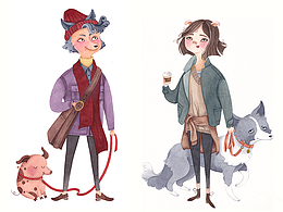 原創(chuàng)插畫——天生一對