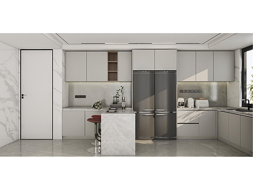 【室内设计】西厨深浅门板搭配尝试