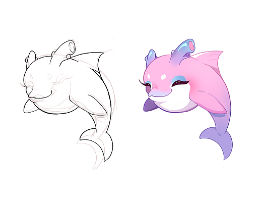 板绘-一条小鱼鱼