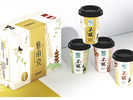伯南克奶茶包装设计