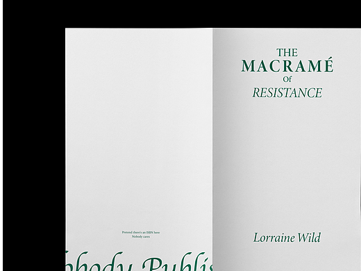 Typography Assignment｜The Macramé of Resistance