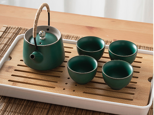 茶盘 家用托盘干泡台 沥水茶具用品 茶桌收纳|产品摄影