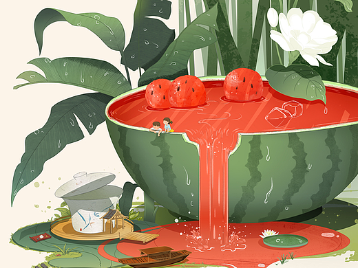 西瓜和粽子（个人主页-ZNjU5MTc2NDA=） - 创作习作 - 站酷设计师Elina娜娜原创素材 - 站酷ZCOOL