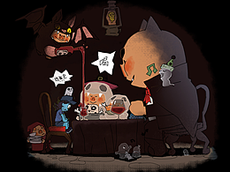 恶女手作 | 猪坚强和猪小G系列插画