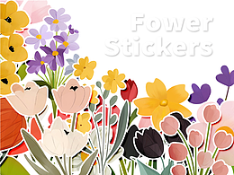 花朵手绘贴纸