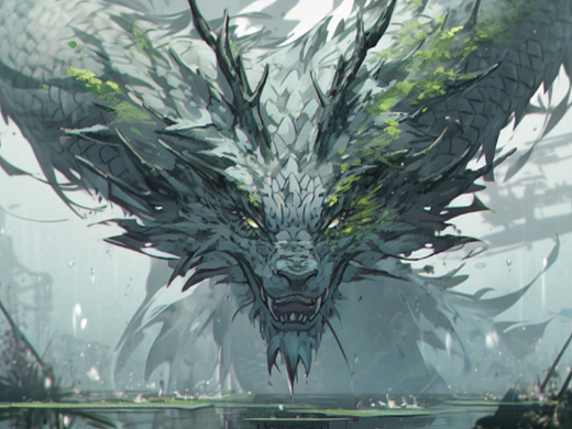MIDJOURNEY | 水墨感神龙