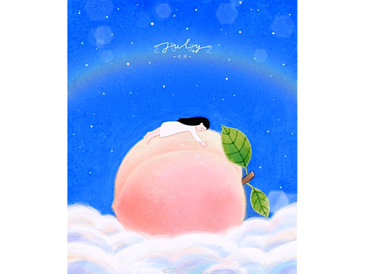 大桃（个人主页-ZNjExNzA1OTY=） - 艺术插画 - 站酷设计师花竹子mz原创素材 - 站酷ZCOOL