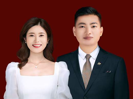 结婚登记照修图 证件照修图 人像精修