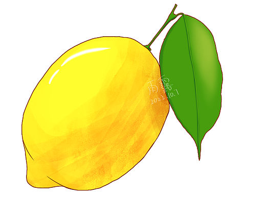 单个柠檬插画