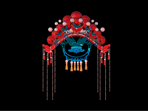 中國戲曲發(fā)冠（個(gè)人主頁-ZNjE2NTUxMzY=） - 其他三維 - 站酷設(shè)計(jì)師胖桃鴨原創(chuàng)素材 - 站酷ZCOOL