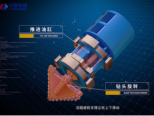 三维工程施工投标工艺流程模拟产品机械3D宣传片工业动