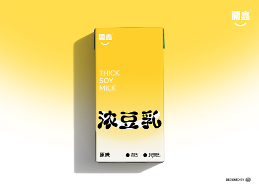 开鑫浓豆乳包装设计｜简洁设计激情出图