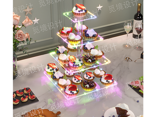 甜品台3D场景图