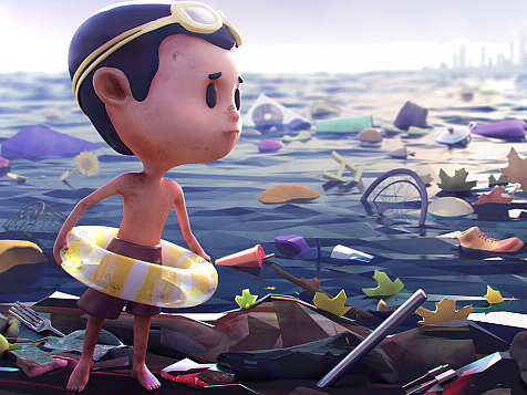 三维建模-垃圾城市中的一家