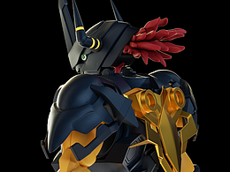 暴龙兽--战暴建模渲染练习