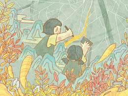 金缮系列插画海报