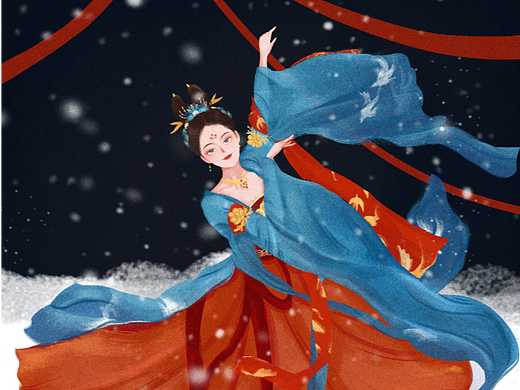 古风插画|洛阳旧事