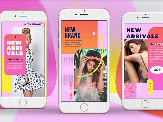 AE模板 | 竖版手机模型时尚服饰造型宣传片