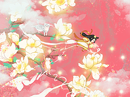 原创国风插画｜二十四春分｜玉兰花🎀