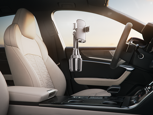 水杯位车载手机支架
