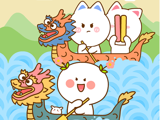 端午节赛龙舟~二花&桃小仙