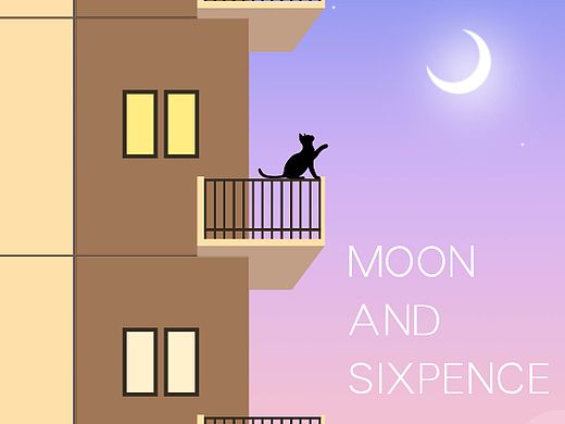 渐变扁平风风景插画系列