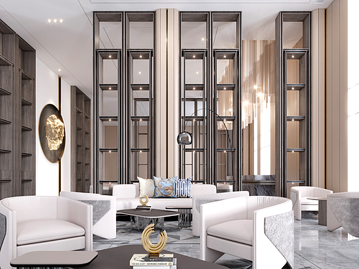 426㎡中式售楼部装饰设计