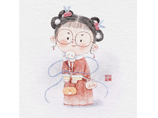 古風小可愛（個人主頁-ZNjI3ODkwNjQ=） - 兒童插畫 - 站酷設計師小葉子插畫原創(chuàng)素材 - 站酷ZCOOL
