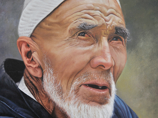 油画作品《岁月》
