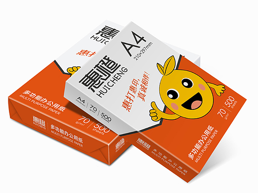 开心的橙子之复印纸包装设计