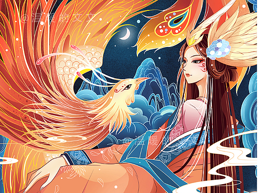 国潮风山海经——山海灵韵系列插画作品