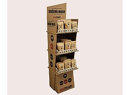 正面开口瓦楞纸展示架