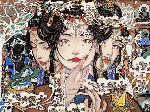 《法相》（個(gè)人主頁(yè)-ZNjA0NzQ1ODA=） - 藝術(shù)插畫 - 站酷設(shè)計(jì)師找不到地址的月白原創(chuàng)素材 - 站酷ZCOOL