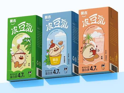 開鑫浓豆乳包装设计丨香浓自然派