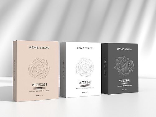 VE花漾系列面膜包装设计