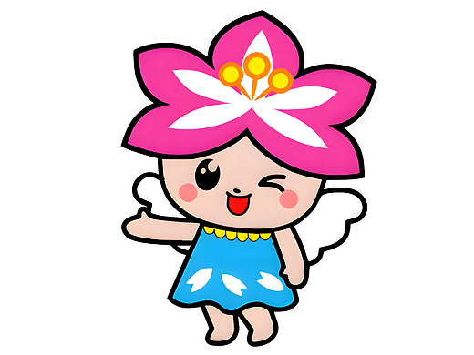 原创-卡通花仙子天使 插画 贴纸 壁纸 logo