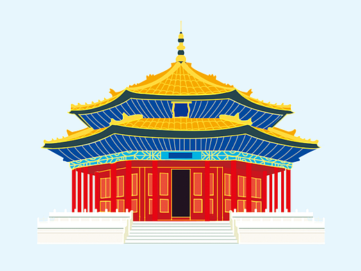 儿童绘本/儿童插画——《故宫建筑》