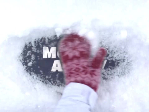 AE模板 | 风格化雪标题显示发送冬季问候片头