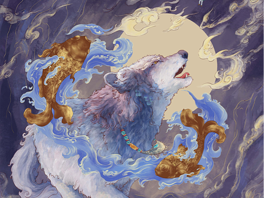 《云端之灵》系列插画五｜藏狼