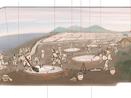 制盐/圩水成田/稻田/油菜花田场景