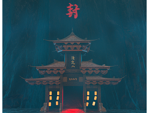 古建筑山门 (c4d)