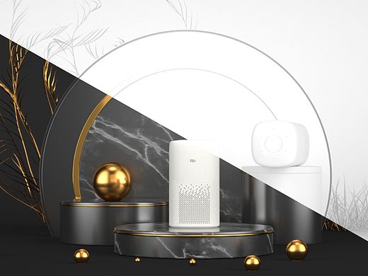 C4D场景小米音箱