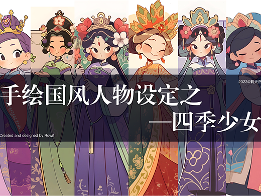 国风人物设计之——四季少女